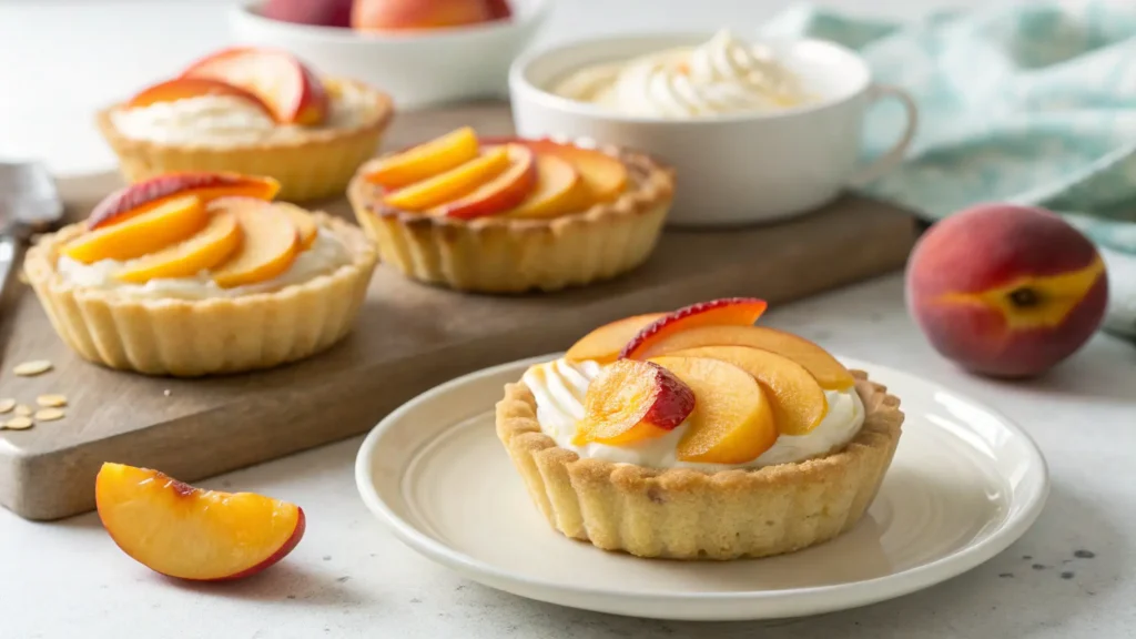 Mini Peach and Cream Cheese Tarts : 5 Easy Steps to Make
