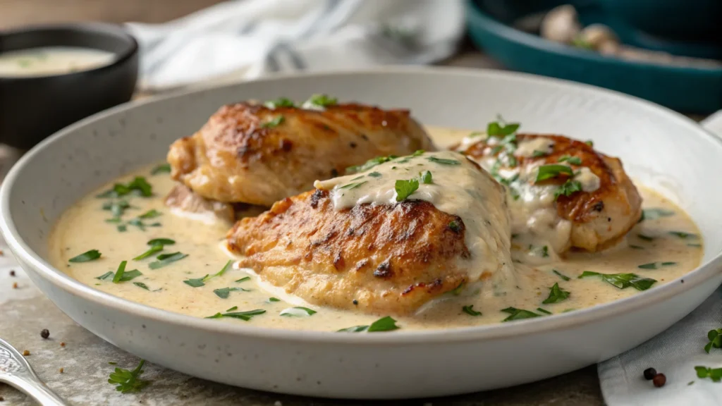 Creamy Chicken Thighs With Garlic Sauce : 5 Easy Steps To Perfect Dinner