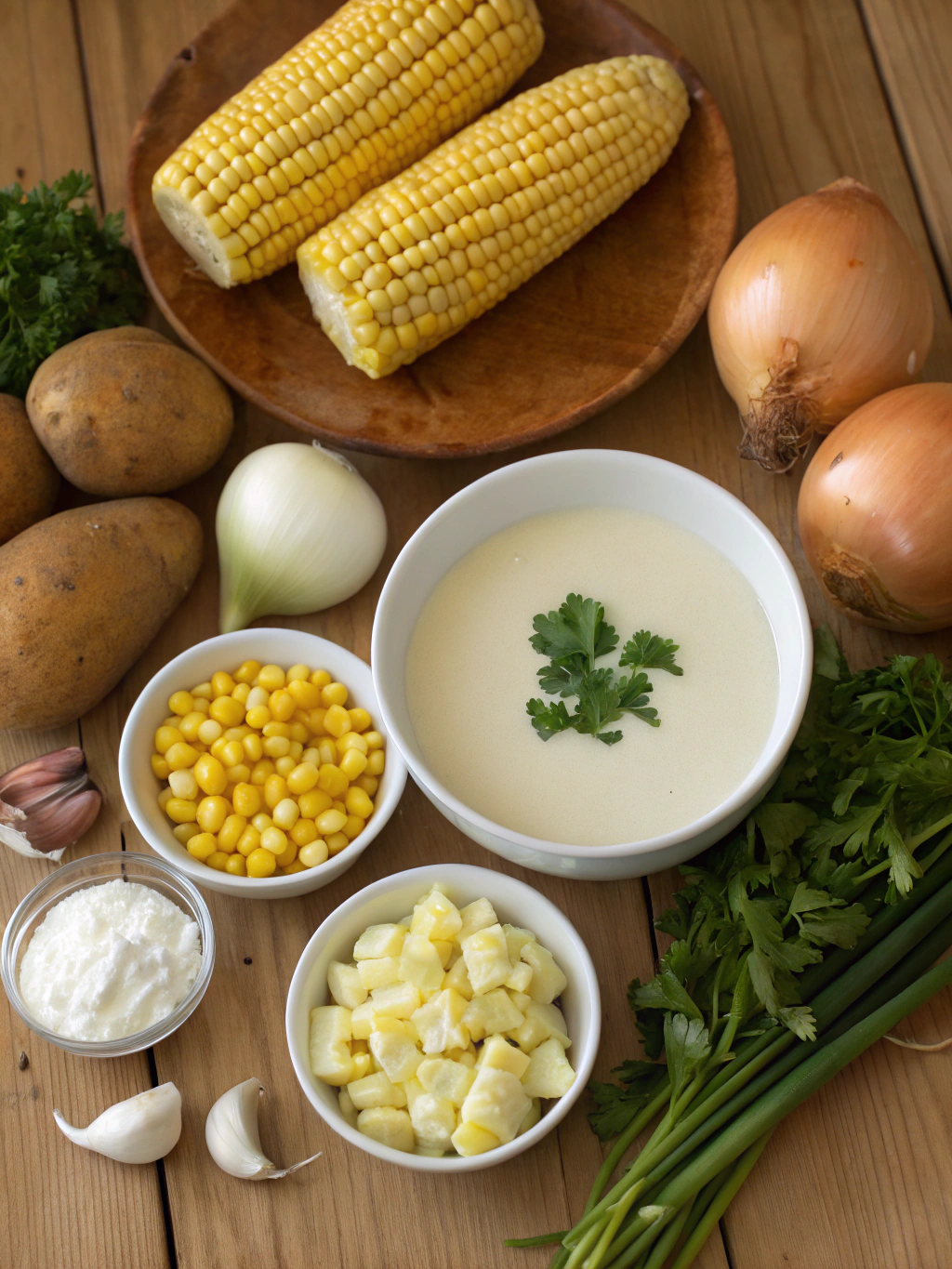 Ingredients for Heavenly Sweetcorn Chowder recipe