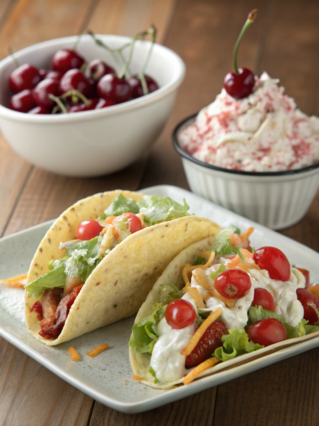 Taco Night & Cherry Cheesecake Fluff
