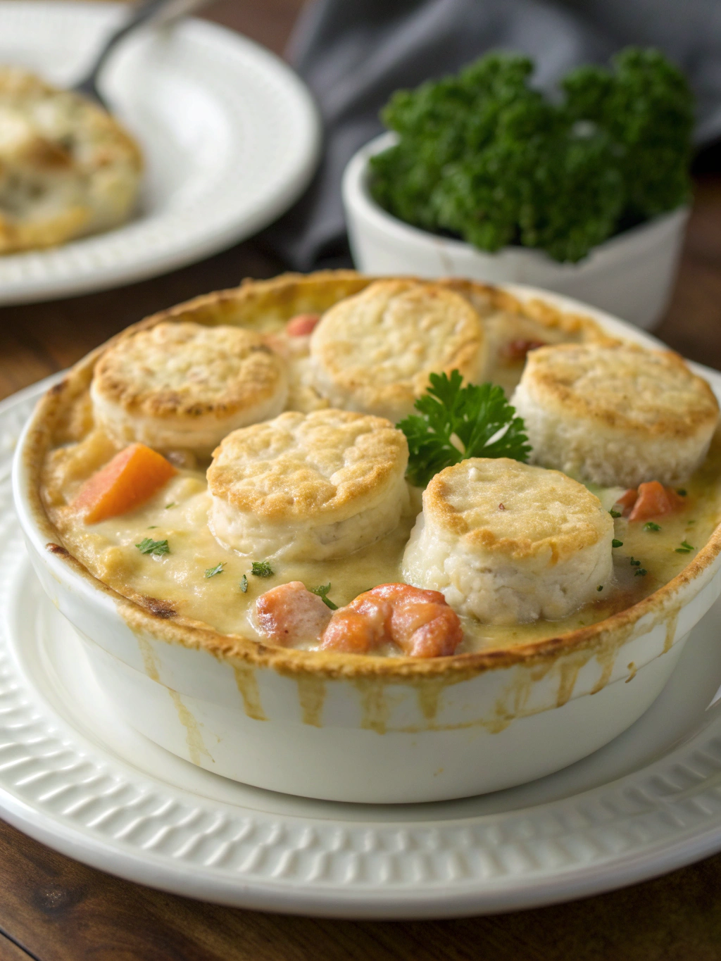 cheddar bay biscuit topped seafood pot pie