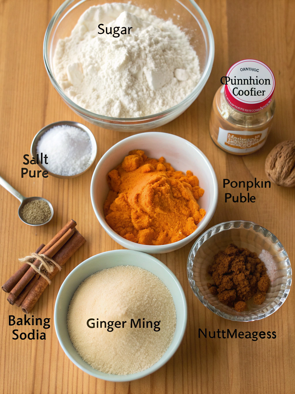 Pumpkin Pie Spice Cookies Ingredients